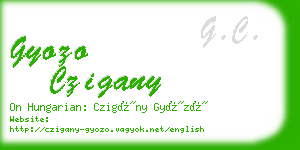 gyozo czigany business card
